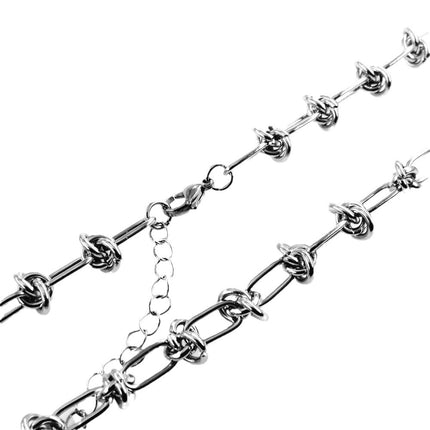 Stainless steel special-shaped chain handmade thorns knot chain men's personality hip-hop trendy jewelry chain for foreign trade
