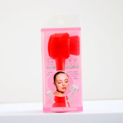3D Silicone Double-sided Cleansing Brush Silicone Face Washing Brush Soft Hair Cleansing Brush Cleaning Pore Face Washing Instrument Massage Artifact