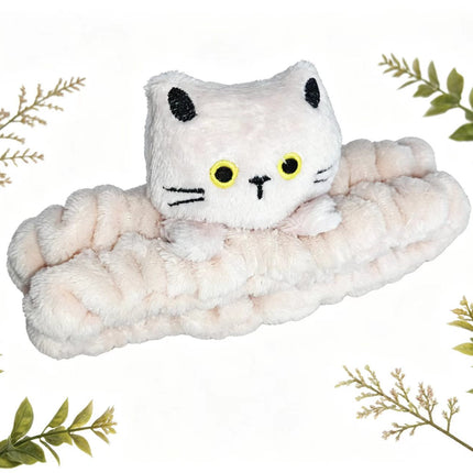 Face Wash Plush Headband for Women, Cute New Cartoon Headwear, Face Wash Mask, Hairband, Non-Slip Headband, Hair Accessories