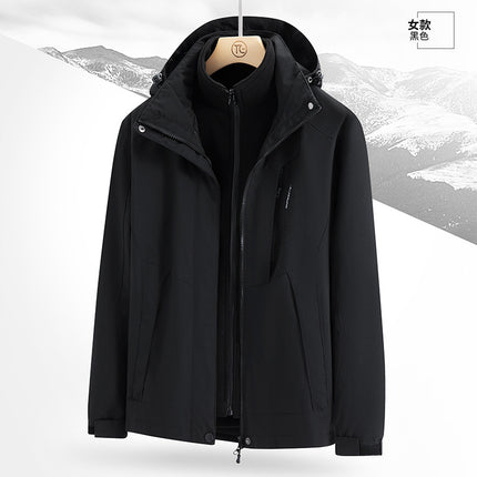 Three-in-One Couple's Detachable Jacket for Traveling in Xizang Mountain Windproof Waterproof Outdoor Mountaineering Suit