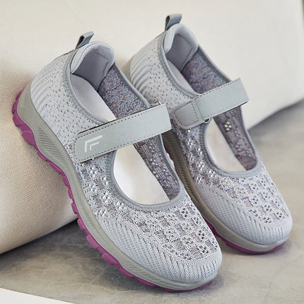 Shoes Women's Mother Shoes Summer New Mesh Shoes Women's Old Beijing Cloth Shoes Middle-aged and Old People's Walking Shoes Soft Sole Old People's Shoes