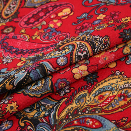 Hemp Cotton Digital Printing Fabric Printing Cotton and Linen Clothing Fabric Vintage Handmade DIY Tablecloth Patchwork Southeast Asia