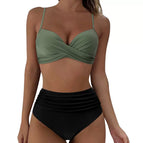 Army green shirt and black pants / S