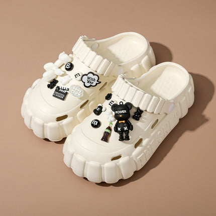 Nurse Hole Shoes Women's Summer Outer Wear EVA Fashionable Non-Slip Platform Sandals Soft Beach Shoes Baotou Slippers