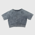 Denim gray sports short sleeve / S