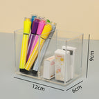 Transparent pen holder with 2 compartments [packaged in a single carton]