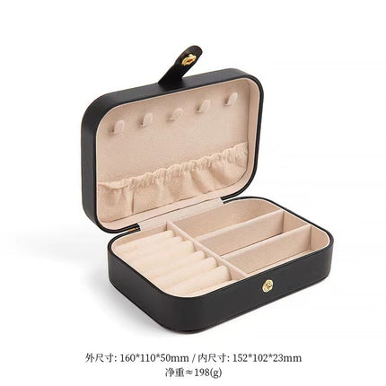 Source Manufacturer Pu Jewelry Box, Jewelry Storage Box, Jewelry Bracelet Necklace Jewelry with Printed Logo, Ready Stock Zipper