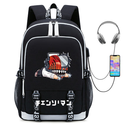Anime Chainsaw Man Chainsaw Man peripheral schoolbag student male travel bag chain saw Man computer backpack