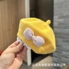 Bow beret-yellow / 3-48 months
