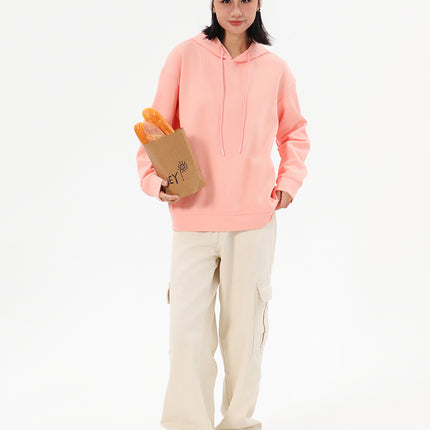 Autumn and winter heavy 380g composite cotton hooded pullover vests women's solid color tide brand loose casual couples hoodie