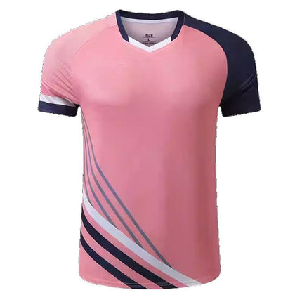 Badminton Clothing Top Men's Short-sleeved Quick-drying Women's Air Volleyball Competition Clothing Training Table Tennis Team Clothing Printing Summer