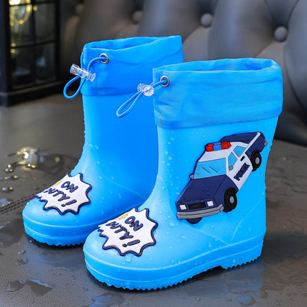 Children's Rain Boots Boys and Girls Non-slip Lightweight 1-7 Years Old Low Tube Waterproof Rain Boots Kindergarten Rubber Shoes for Children