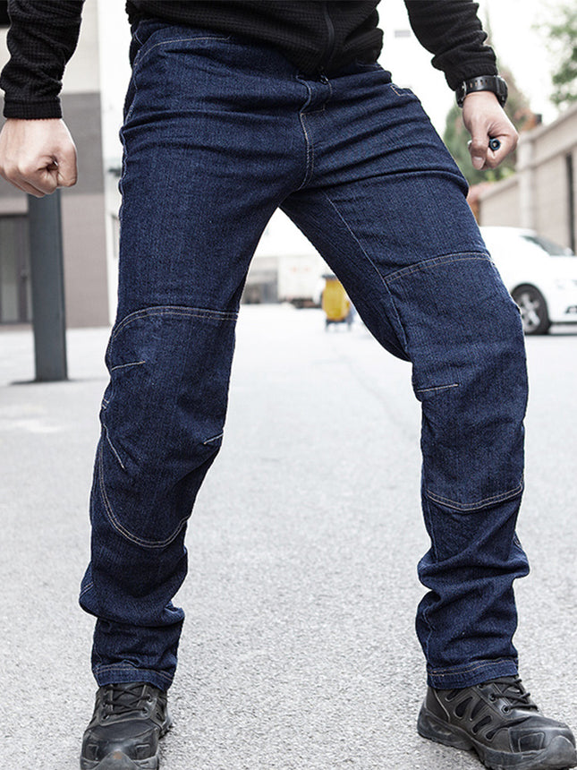 Call Dragon Black Tactical Jeans Men's Stretch Multi-Pocket Straight Coil Pants Urban Commuter Special Training Pants All-Match