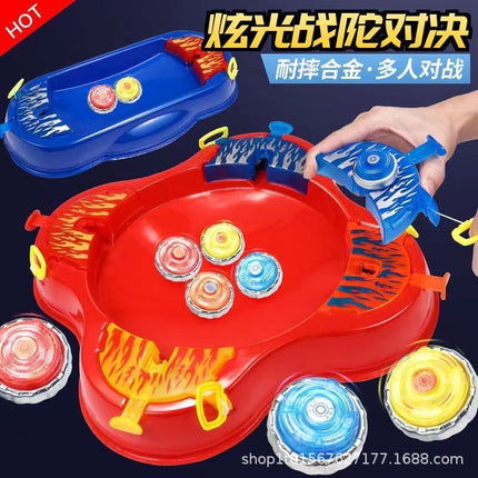 Battle disc children's battle alloy cable gyro luminous boy cheap gyro parent-child interactive toy battle
