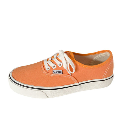608 classic canvas shoes women's Korean-style ulzzang versatile preppy style flat retro Hong Kong style ins board shoes for students