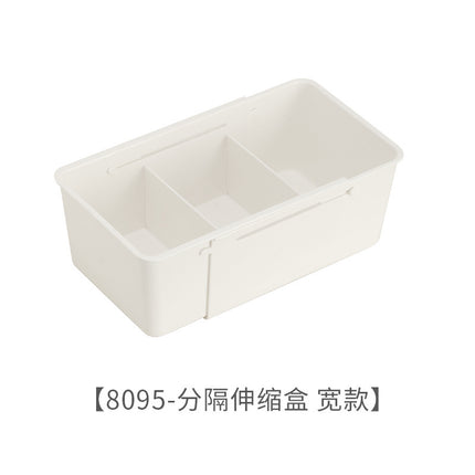 Retractable separated storage box household kitchen tableware drawer storage box multifunctional underwear socks storage box
