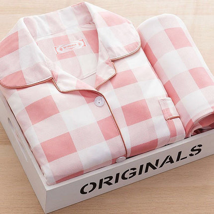 Double Pocket M-4XL100 Pure Cotton Extra Large Size Pajamas Women's Spring and Autumn Long Sleeve Moon Clothing Home Suit