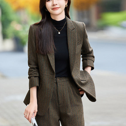 Cross-border variety of gold velvet suit suit women's professional coat top work clothes autumn and winter casual short small suit