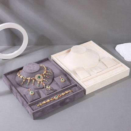 Light Luxury Jewelry Display Tray Necklace Bracelet Ring Earrings Ear Studs Display Tray Jewelry Set Window Display Props