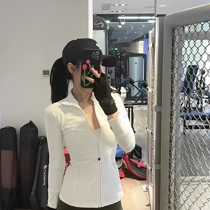 Lulu Same Yoga Clothing Women's Defina Top Fitness Jacket Spring Sports Jacket Scrub Hooded Sun Protection Clothing