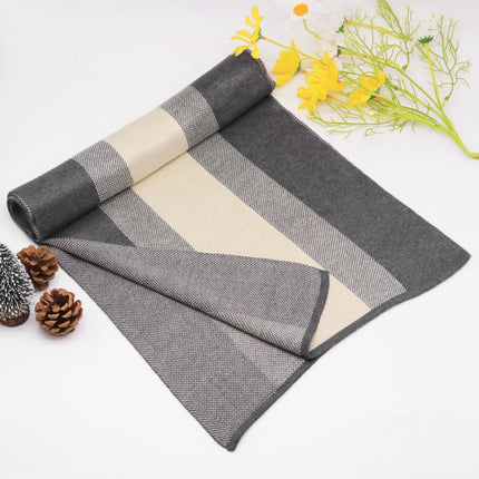 2024 New Fashion Simple Style High Sense Men's Knitted Wool Scarf British Style Warm Cold-proof Scarf