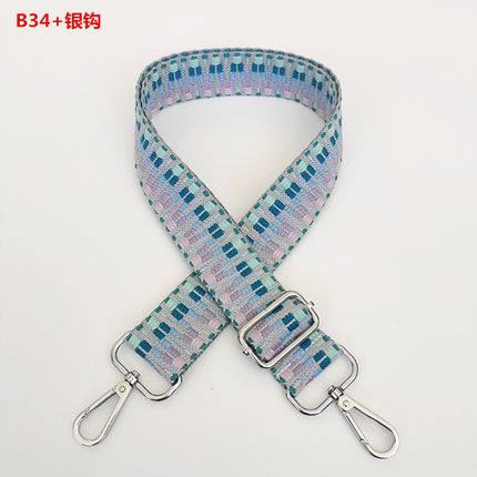 New Shoulder Strap Accessories Woven Strap for Women's Bags Wide Shoulder Strap Single Shoulder Crossbody Extended Strap Adjustable Bag Strap Embroidery Color Contrast
