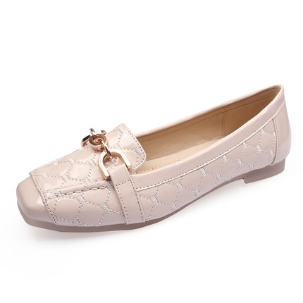 Ladyshoes Soft-soled Women's Single-layer Shoes Fashion New Women's Shoes Four Seasons Korean Style Mama Shoes Flat Shoes Large Size Square Toe Shoes