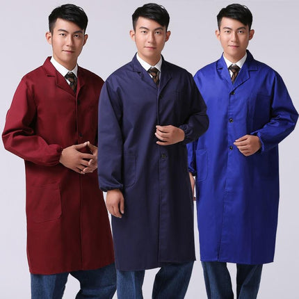 Blue Coat Work Clothes Men's and Women's Long-sleeved Denim Coat Wear-resistant Dust-proof Handling Warehouse Labor Protection Clothing Long Camouflage Clothing