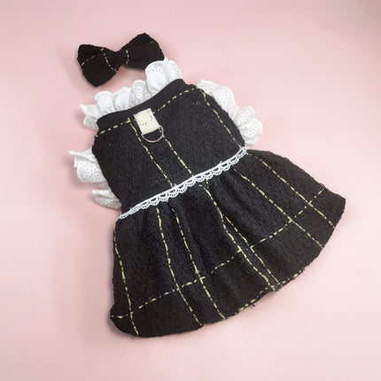 New INS Trendy Small Chanel Style Dog Clothes Houndstooth Cat Pet Clothing Autumn and Winter Coat Cross-border Cat