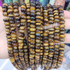 About 5x8mm, about 72 pieces in a string / Tiger eye