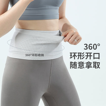 Outdoor Sports Running Waist Bag Men's and Women's Waterproof Reflective Dual-Use Riding Fitness Yoga Large Capacity Waist Bag