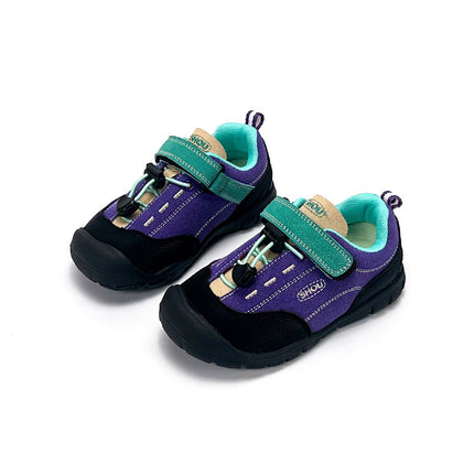 Boys' Genuine Leather Sneakers 2024 Autumn New Children's Soft-soled Mountaineering Shoes Girls' Breathable Shoes Korean Fashion Trendy
