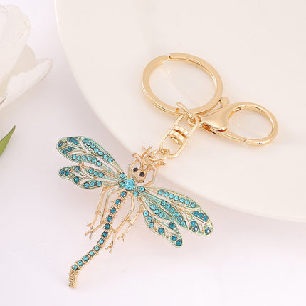 [Clearance specials] Cross-border European and American alloy diamond-encrusted cute animal keychain car pendant bag pendant