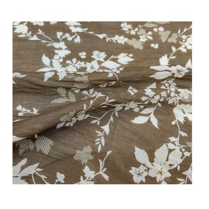 Tencel Linen Retro Printed Fabric Shirt Women's Dress Clothing Soft New Fabric [Factory Direct Supply]