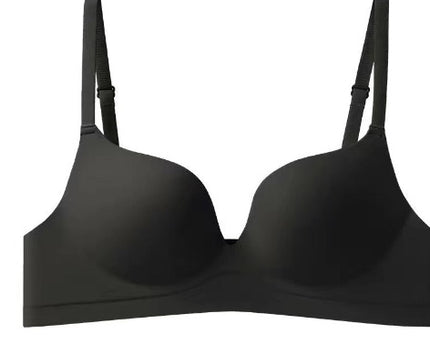 Women's Lingerie for Small Busts, Enhancing and Gathering, Seamless, Push-Up, Wireless, Beautiful Back Bra, Bright Red Bra