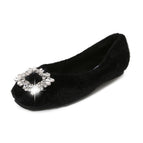 Black 113-2 crystal diamond shoes / 34