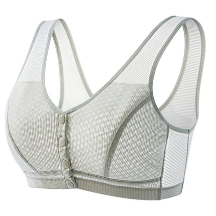 Ready-Made Lightweight and Breathable Mother's Underwear Without Rims Large Size Middle-Aged and Elderly Bra Comfortable Vest-Style Bra
