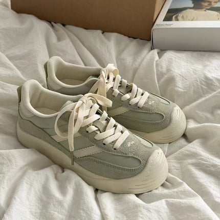 Niche Retro Moral Training Shoes Women's 2024 Summer New Breathable White Shoes Easiest for Match Casual Sneakers ins Trendy and Returns