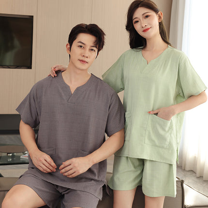 Soft Cotton Sweatshirt Women's Men's Couples Cotton Fertilizer plus size Bath Clothes Massage Chinese Steamed Sauna Clothes