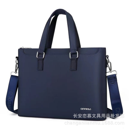 New Men's portable office bag Oxford cloth briefcase casual file bag shoulder messenger computer bag