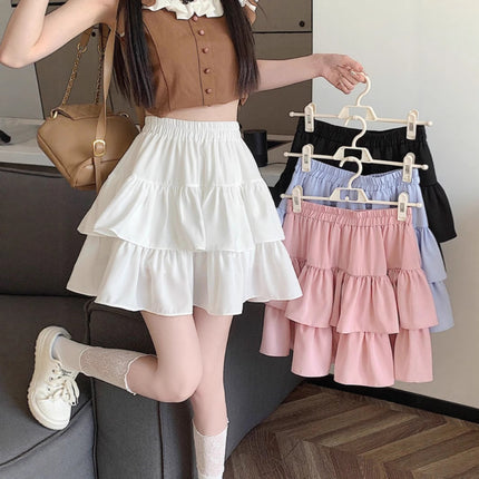 Plus Size Skirt for Women in Spring and Summer, Super Popular Pear-Shaped Figure, High-Waisted A-Line Cake Skirt, Small Fluffy Short Skirt