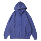 Klein blue--washed hooded sweatshirt / S