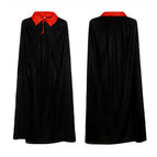 Single layer red collar black cloak / 80 CM