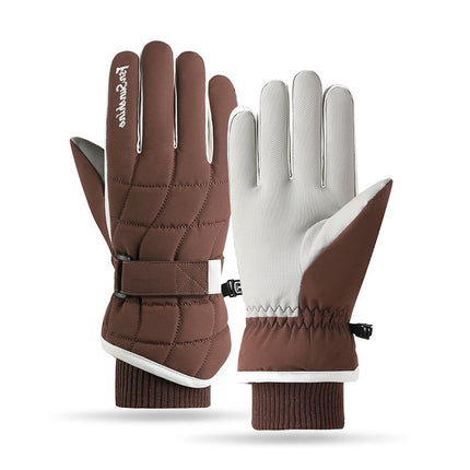 Ski Gloves for Autumn and Winter Couples, Men and Women, Cycling Warm Fleece-Lined Thickened Touchscreen Sports Cold-Proof Thick Warm Gloves