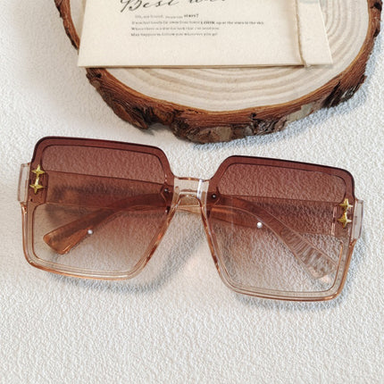 Champagne Color Sunglasses UV-resistant Sunglasses 2025 New Cross-border Trendy Men's and Women's Sunglasses