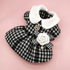 Small fragrant wind fur coat + necklace + corsage / XS