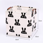 [cotton and linen waterproof/large capacity/foldable] / Square [rabbit head] 33*33*33cm
