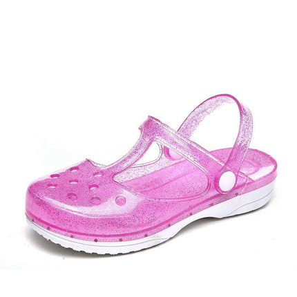 Hole Shoes Women's Summer New Sandals Breathable Hollow Out Jelly Sandals and Slippers Nurst Shoes Women's Baotou Non-slip Garden