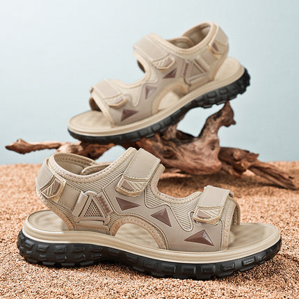 2025 Spring and Summer Men's New Open Toe Fashion All-match Daily Casual Velcro Men's Sandals