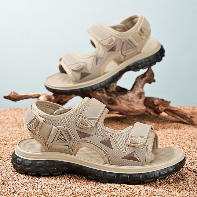 2025 Spring and Summer Men's New Open Toe Fashion All-match Daily Casual Velcro Men's Sandals